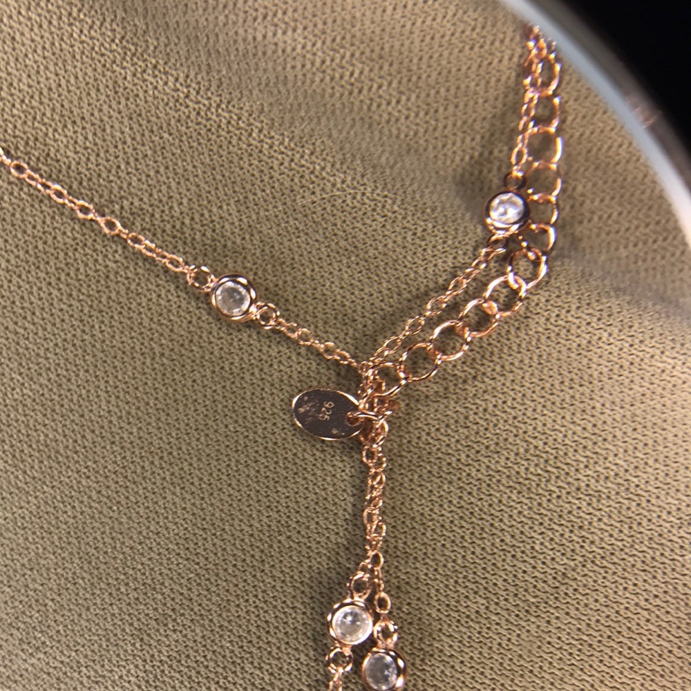 FINAL PRICE 14K Rose Gold over Sterling Minimalist
Genevive Necklace - Picture 5 of 5